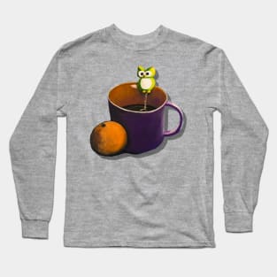 Night owl green owl purple mug Long Sleeve T-Shirt